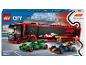Sada LEGO City F1 kamion s vozy F1 RB20 a AMR24, 1086 dílků.