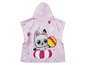 Růžový župan s kapucí pro děti s potiskem kočky