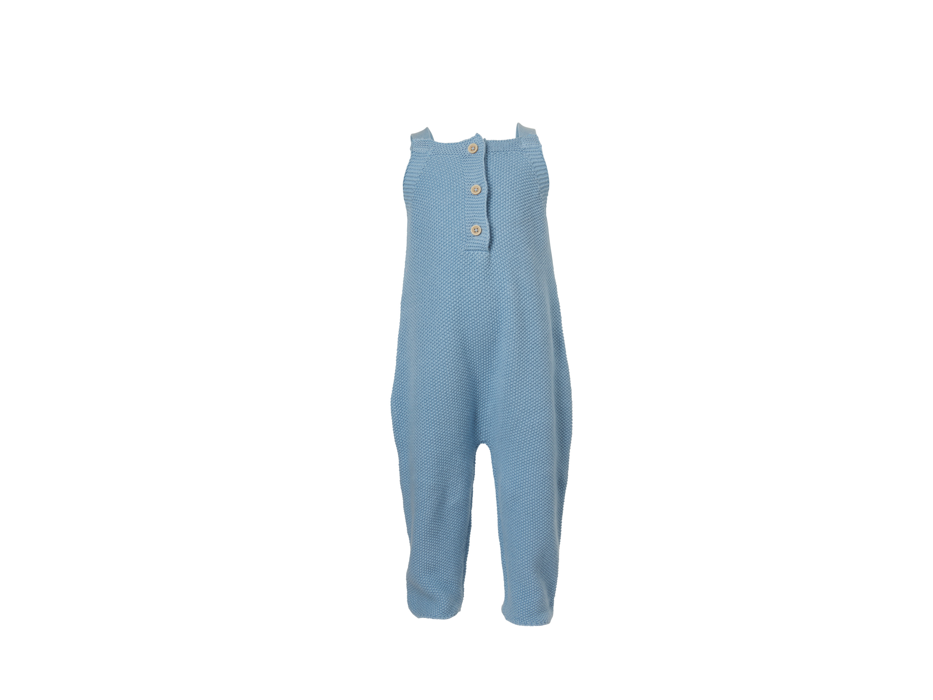 Lupilu® Dětské pletené kalhoty s laclem s BIO bavlnou (modrá, 74/80)