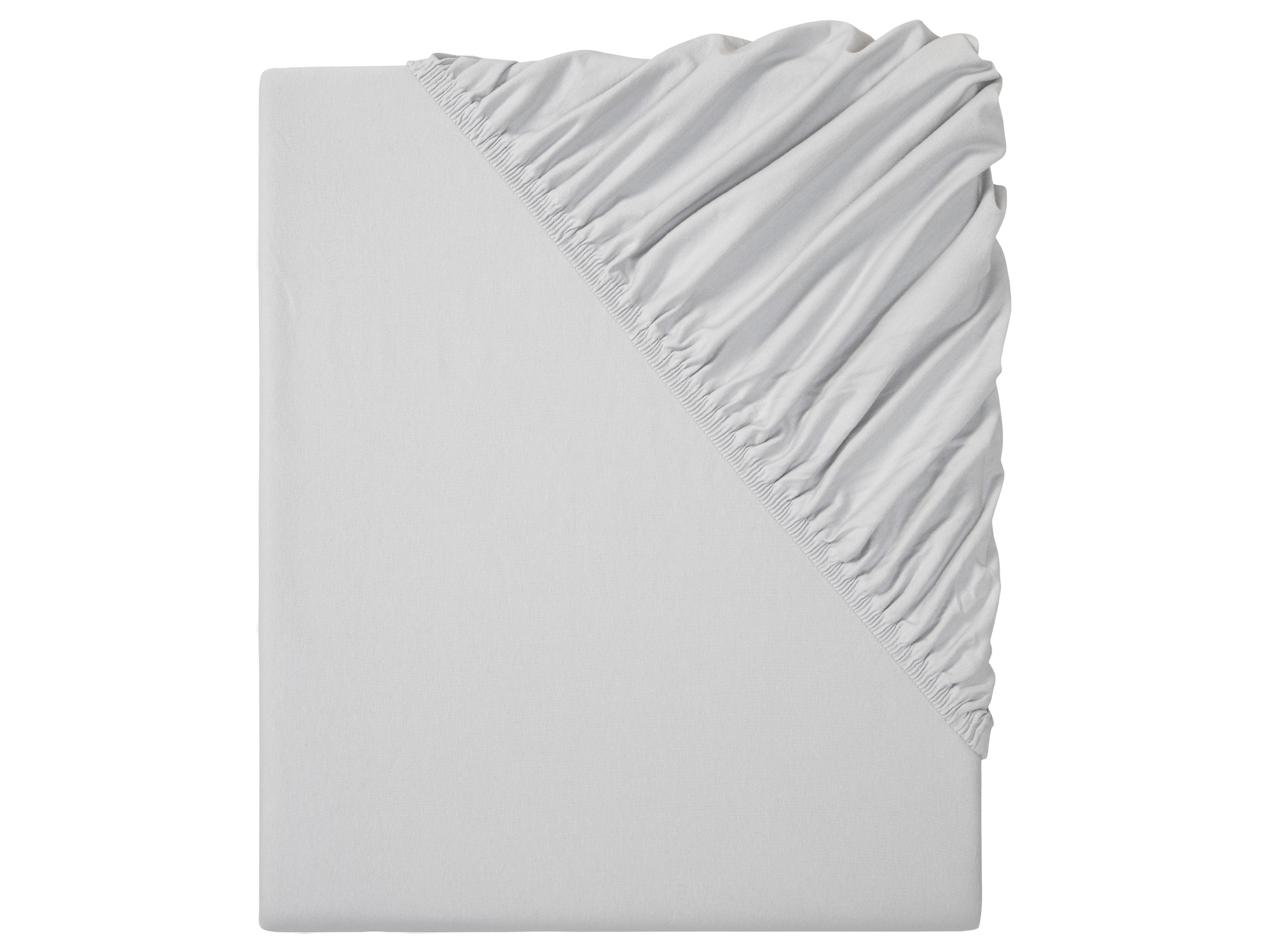 Livarno home Žerzejové napínací prostěradlo, 140–160 x 200 cm (světle šedá)
