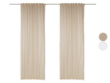 LIVARNO home Sada závěsů, 2dílná, 135 x 254 cm