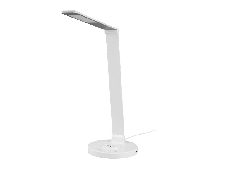 Bílá LED stolní lampa s bezdrátovým nabíjením a dotykovým ovládáním
