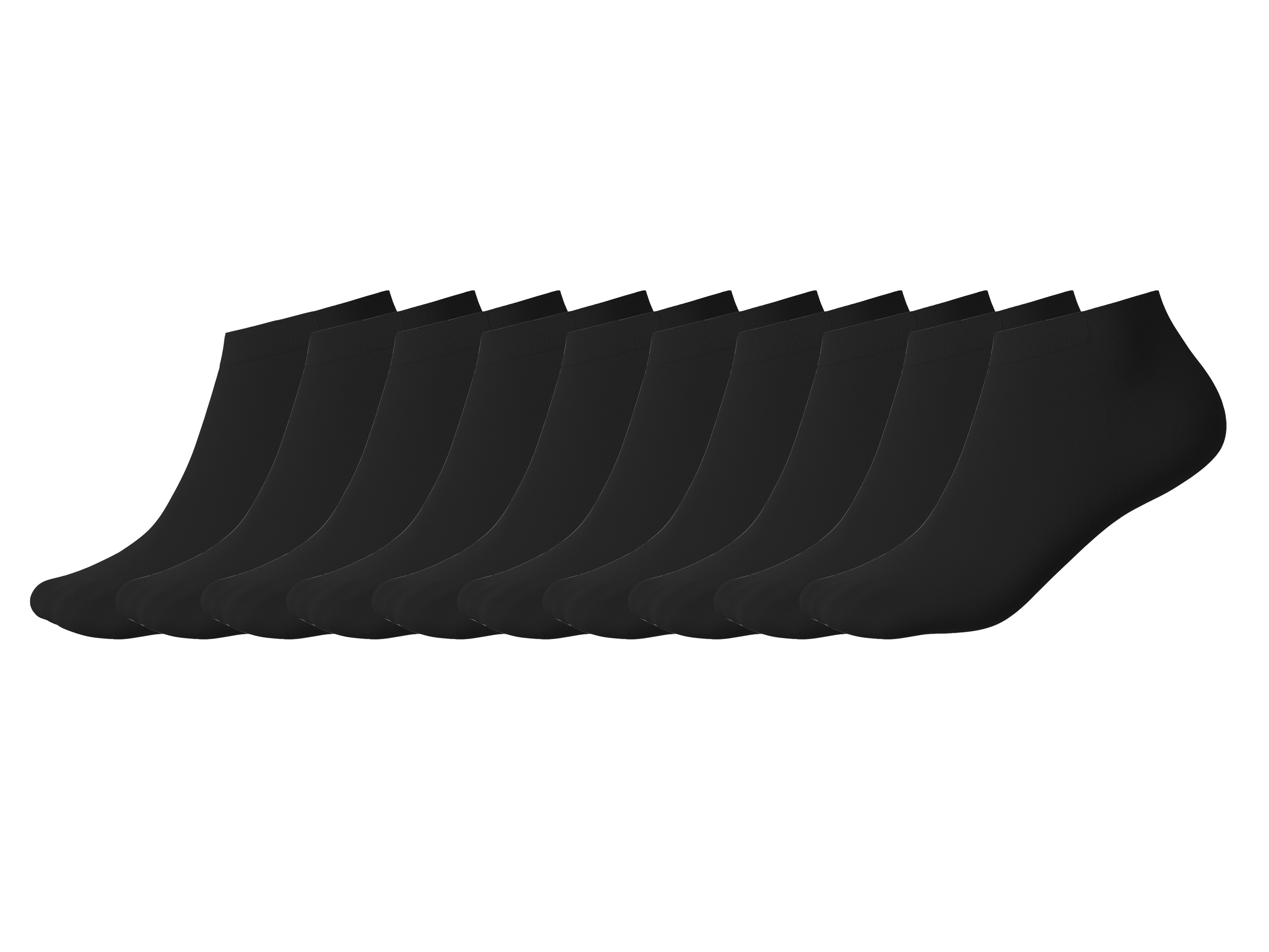 esmara Men Pánské nízké ponožky, 10 párů (černá, 43-46)