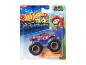 Hot Wheels Monster Trucks Mario, červený a modrý hračkářský náklaďák.