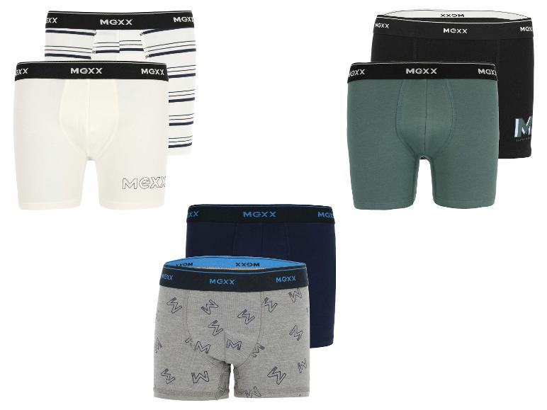 Sada boxerů Mexx v různých barvách a vzorech.