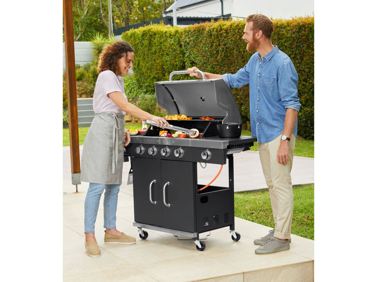  Zobrazit na celou obrazovku GRILLMEISTER Plynový gril 19,7 kW, 4 + 1 keramický hořák - Obrázek 2