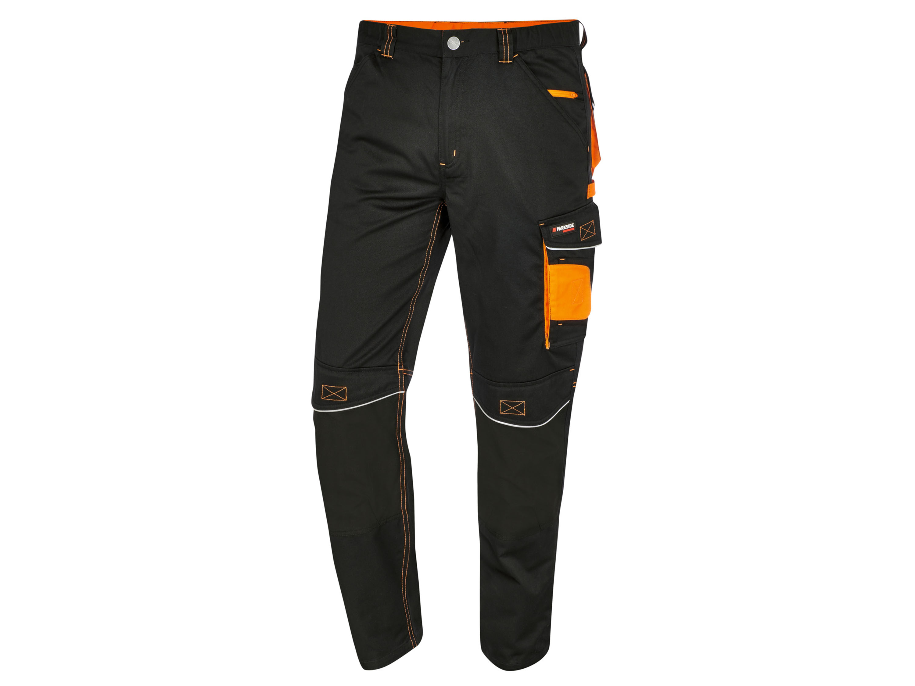 Parkside Performance® Pánské pracovní kalhoty (58, černá/oranžová)