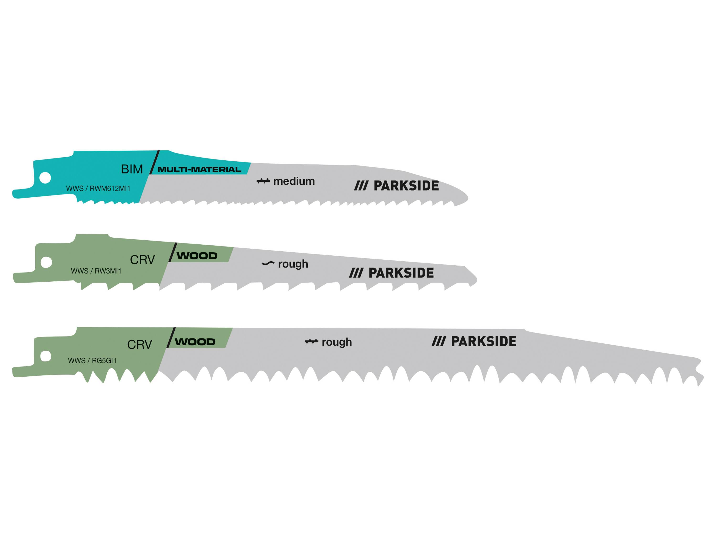 Parkside® Sada pilových listů Pfsz 4 B1, 3dílná (surové dřevo, 3dílná sada)