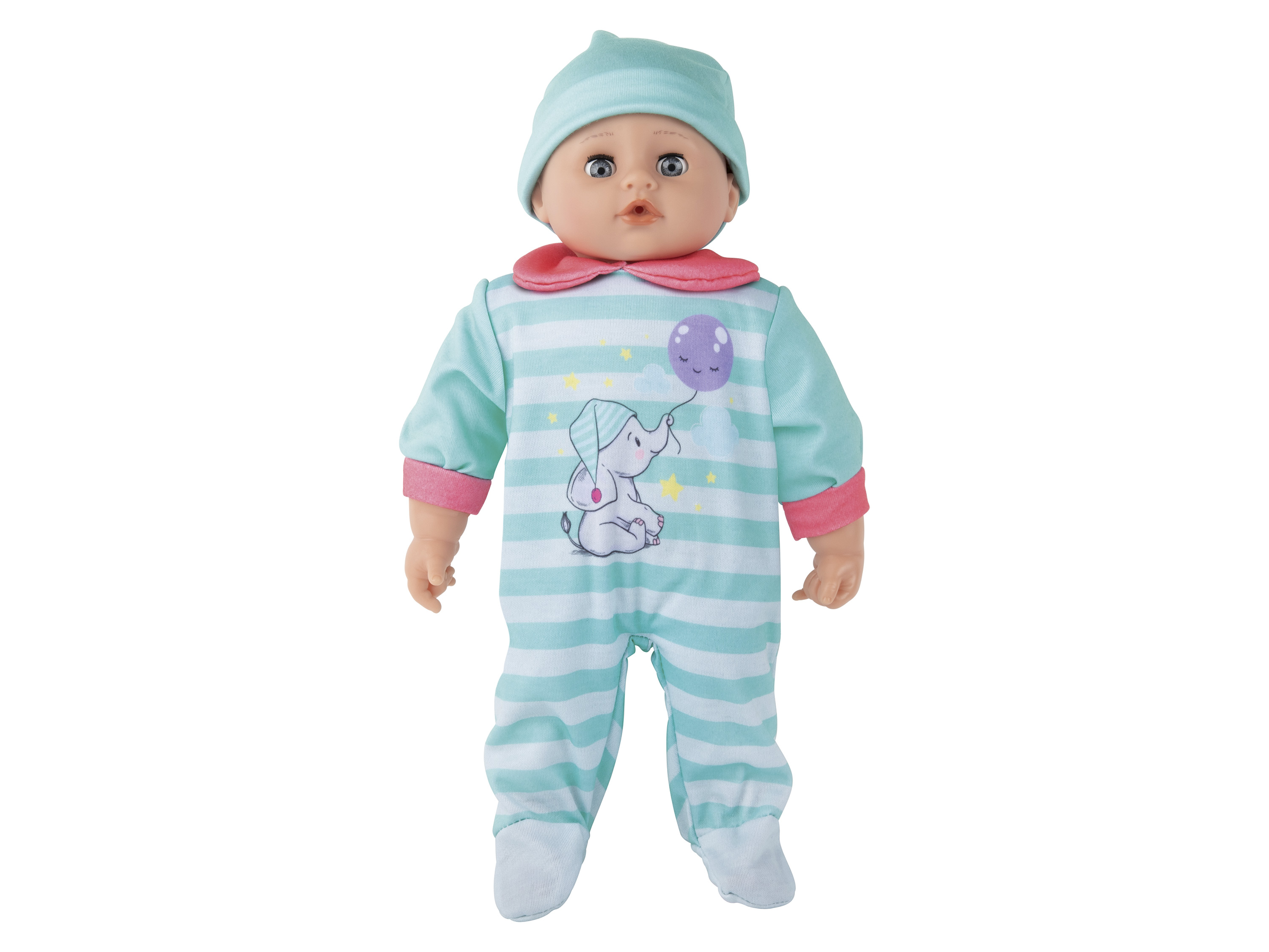 Playtive Panenka miminko Kim se zvuky 38cm (tyrkysová)