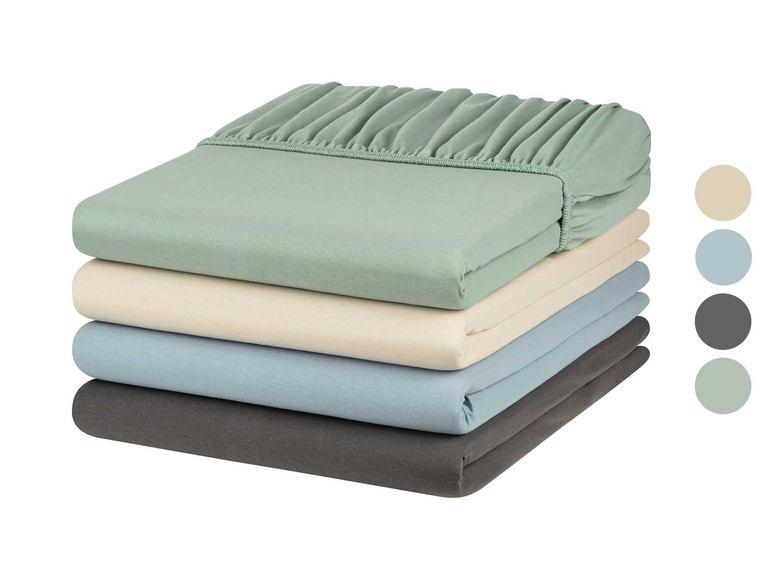  Zobrazit na celou obrazovku LIVARNO home Žerzejové napínací prostěradlo, 90–100 x 200 cm - Obrázek 1