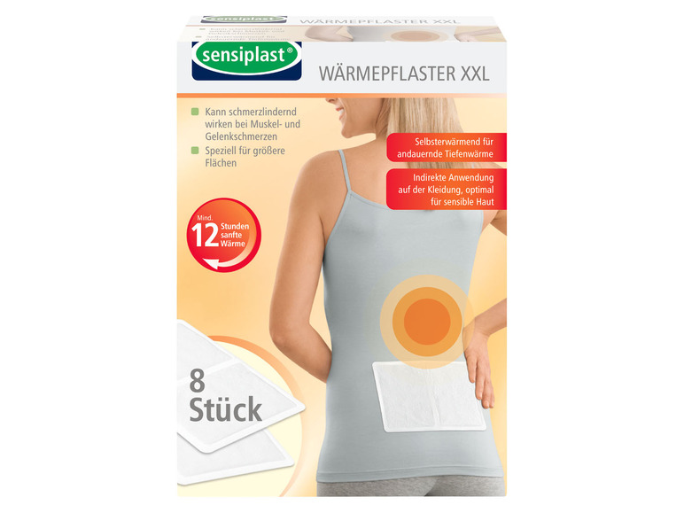  Zobrazit na celou obrazovku sensiplast® Hřejivá náplast XXL / hřejivá náplast proti menstruační bolesti / hřejivý pásek - Obrázek 16