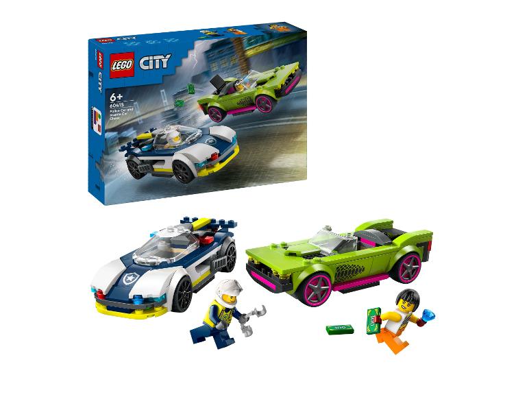 Sada LEGO City Policejní auto a honička s minifigurkami.