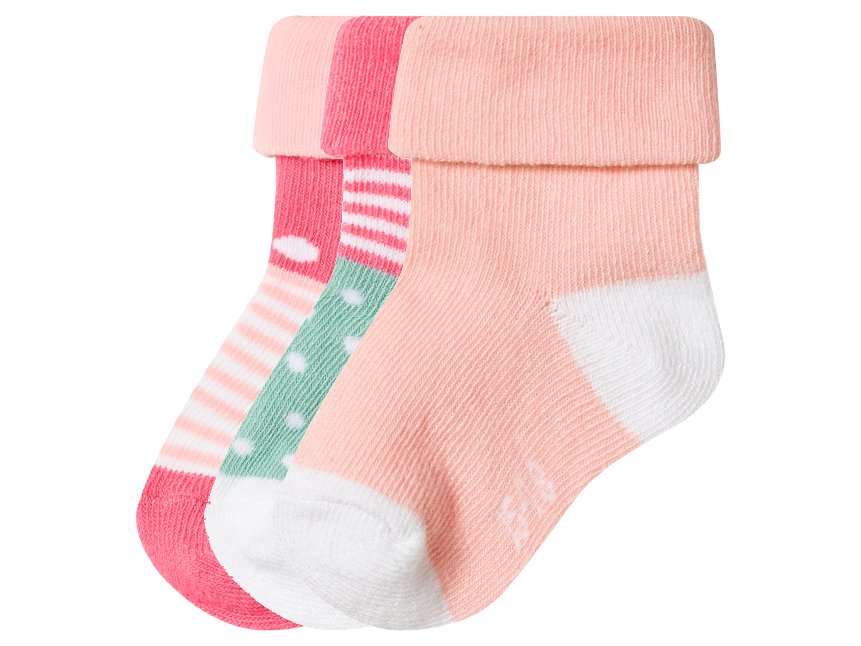 lupilu® Dětské ponožky s BIO bavlnou, 3 páry (světle růžová, 19/22)