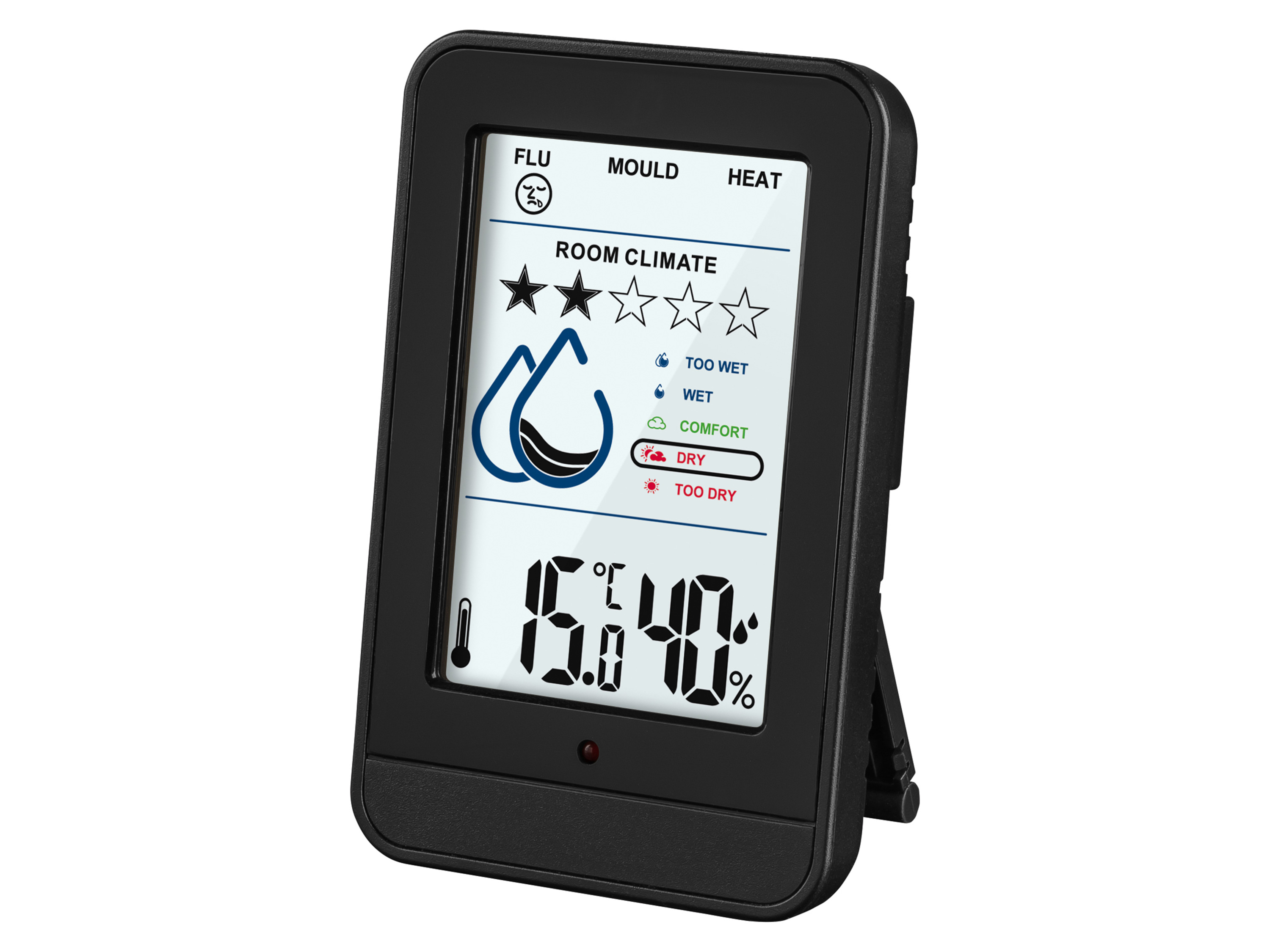 Livarno® Bezdrátová meteostanice s funkcí výstrahy (černá)