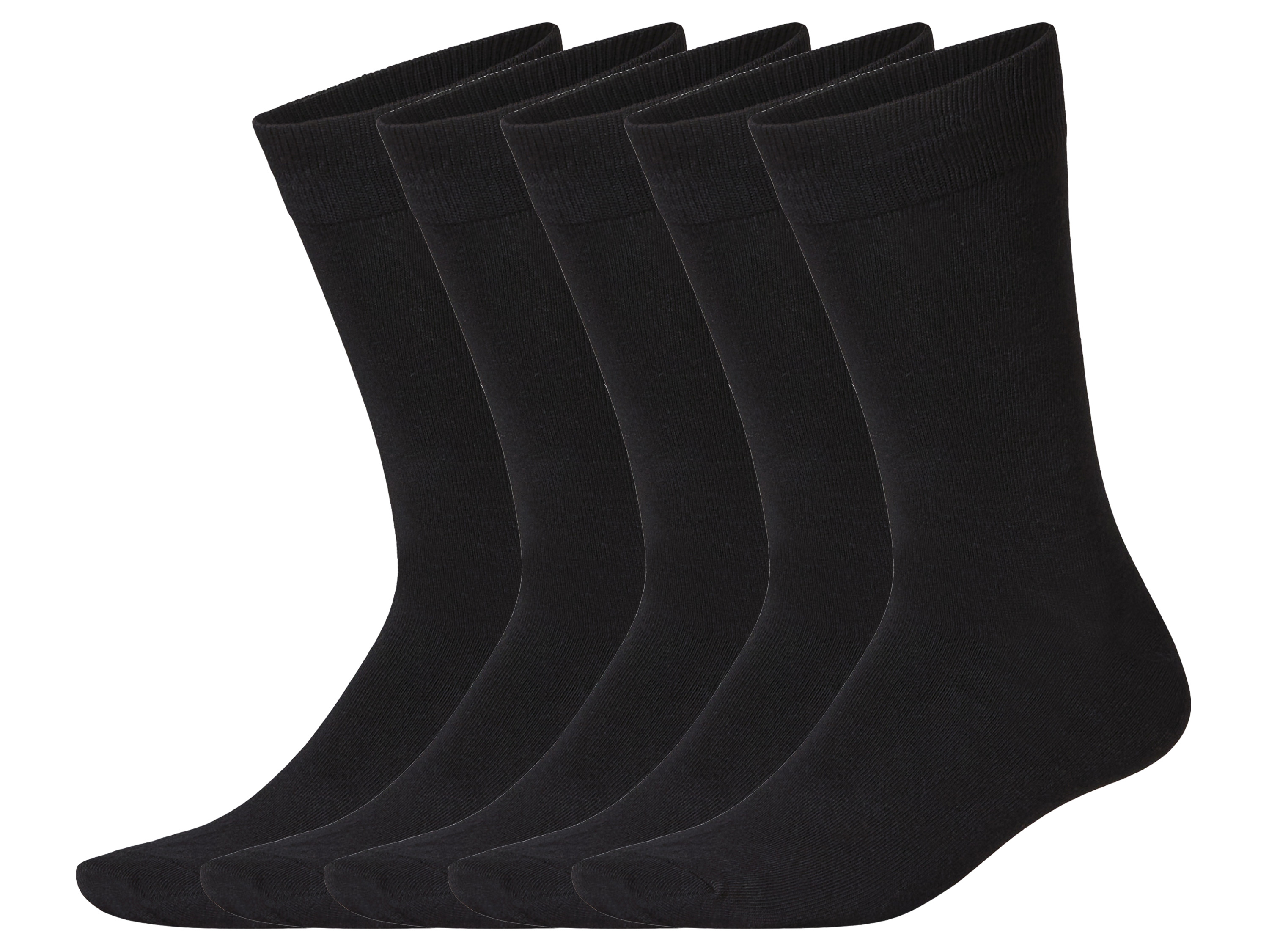 esmara® Pánské ponožky s BIO bavlnou, 5 párů (černá, 39-42)