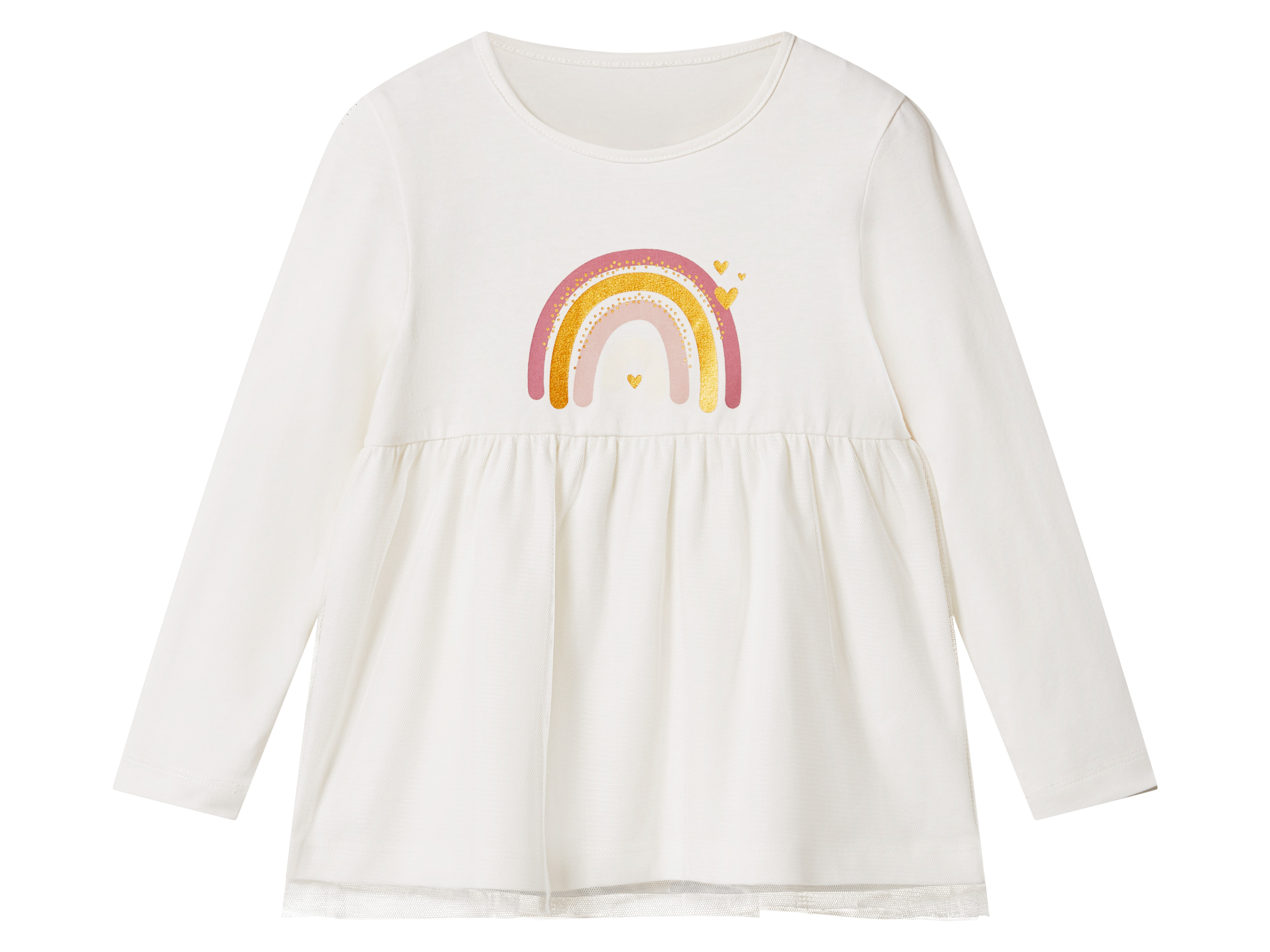 lupilu® Dětské triko s dlouhými rukávy (bílá, 122/128)