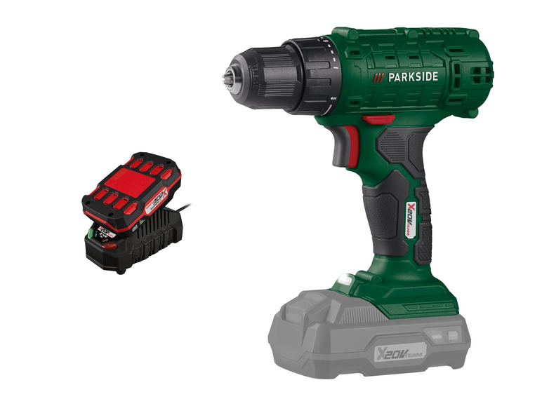  Zobrazit na celou obrazovku PARKSIDE® Aku vrtací šroubovák PBSA 20-Li A1, 2 Ah - Obrázek 1