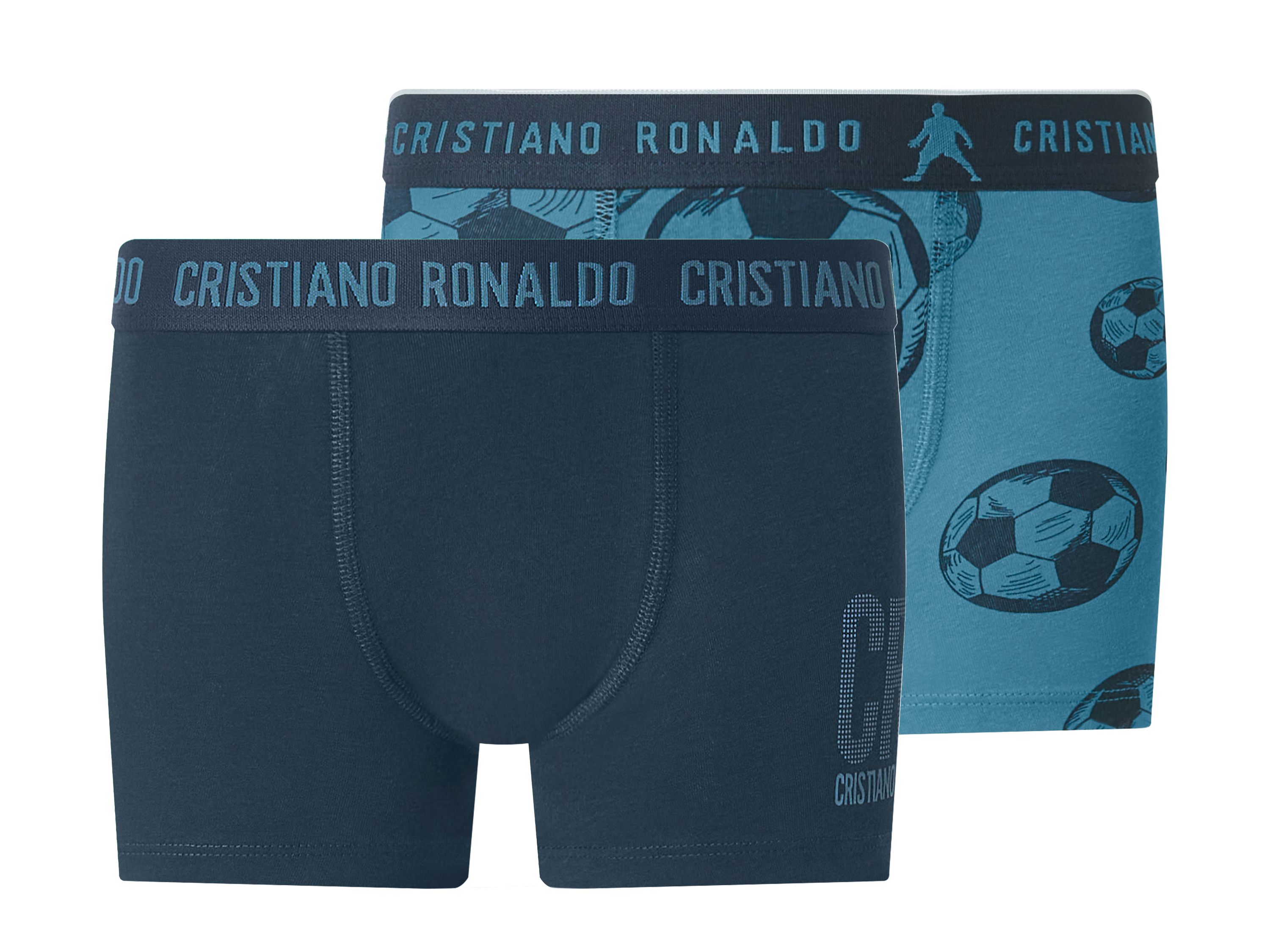 CR7 Chlapecké boxerky, 2 kusy (navy modrá / modrá, 134/140)