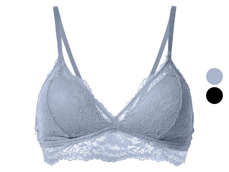 Světle modrá krajková bralette podprsenka s barevnými možnostmi.