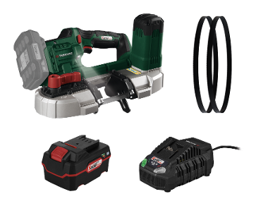 Aku pásová pila PMBA 20-Li A1 s pilovým pásem 24 TPI, 4 Ah