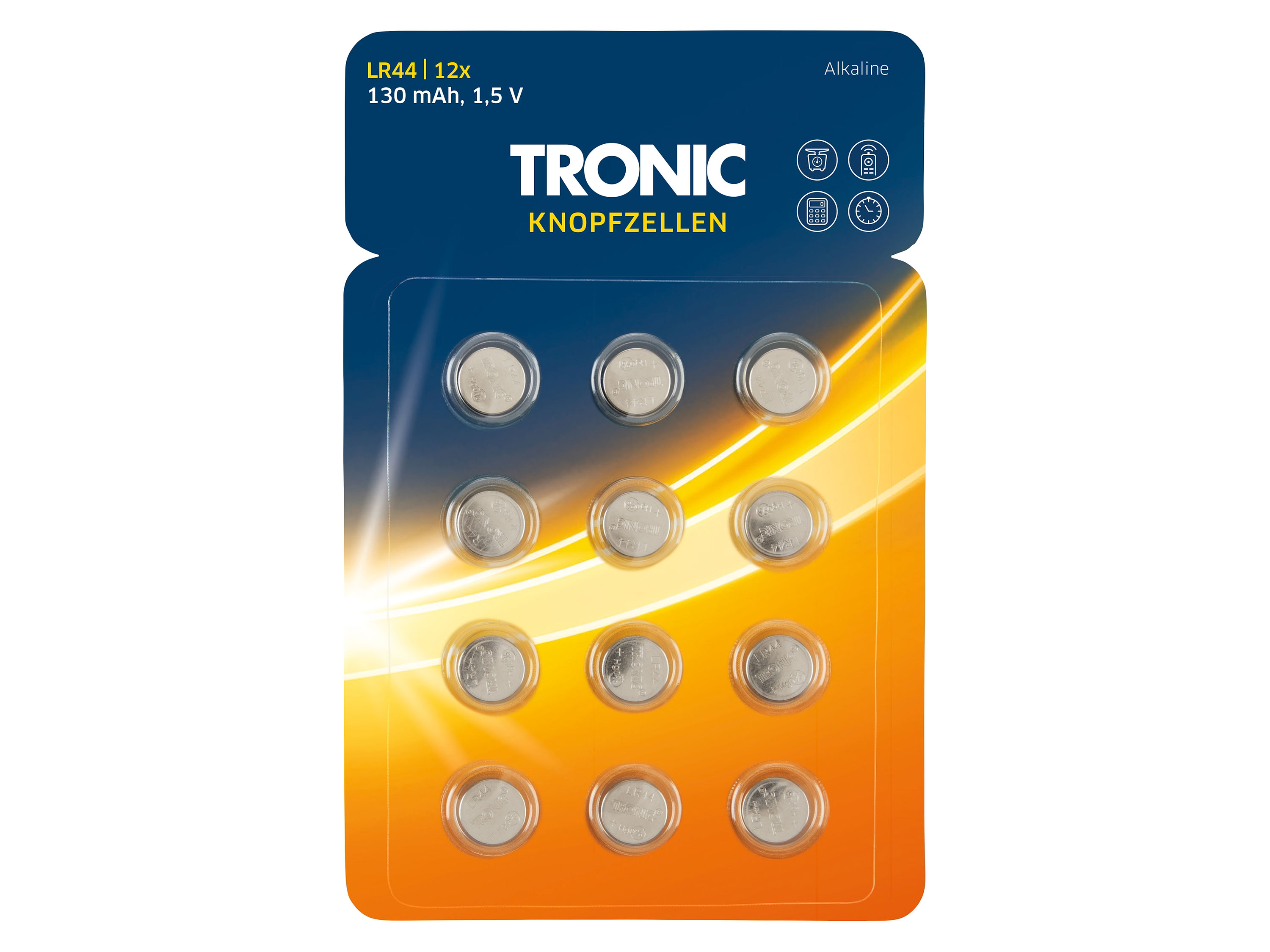Tronic® Knoflíková baterie (alkalické baterie Lr44 )
