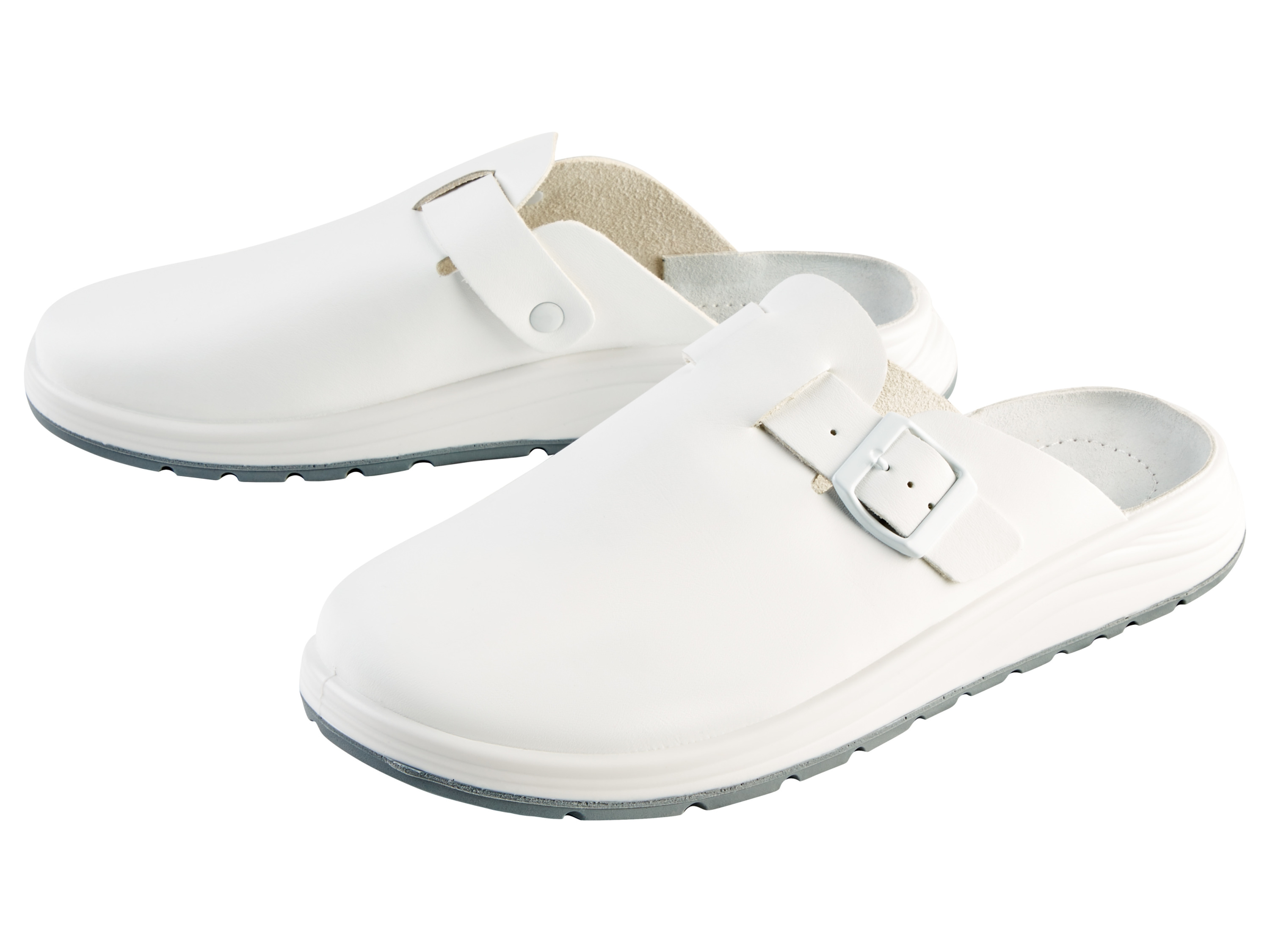 Dámské / Pánské kožené nazouváky (bílá, 41)