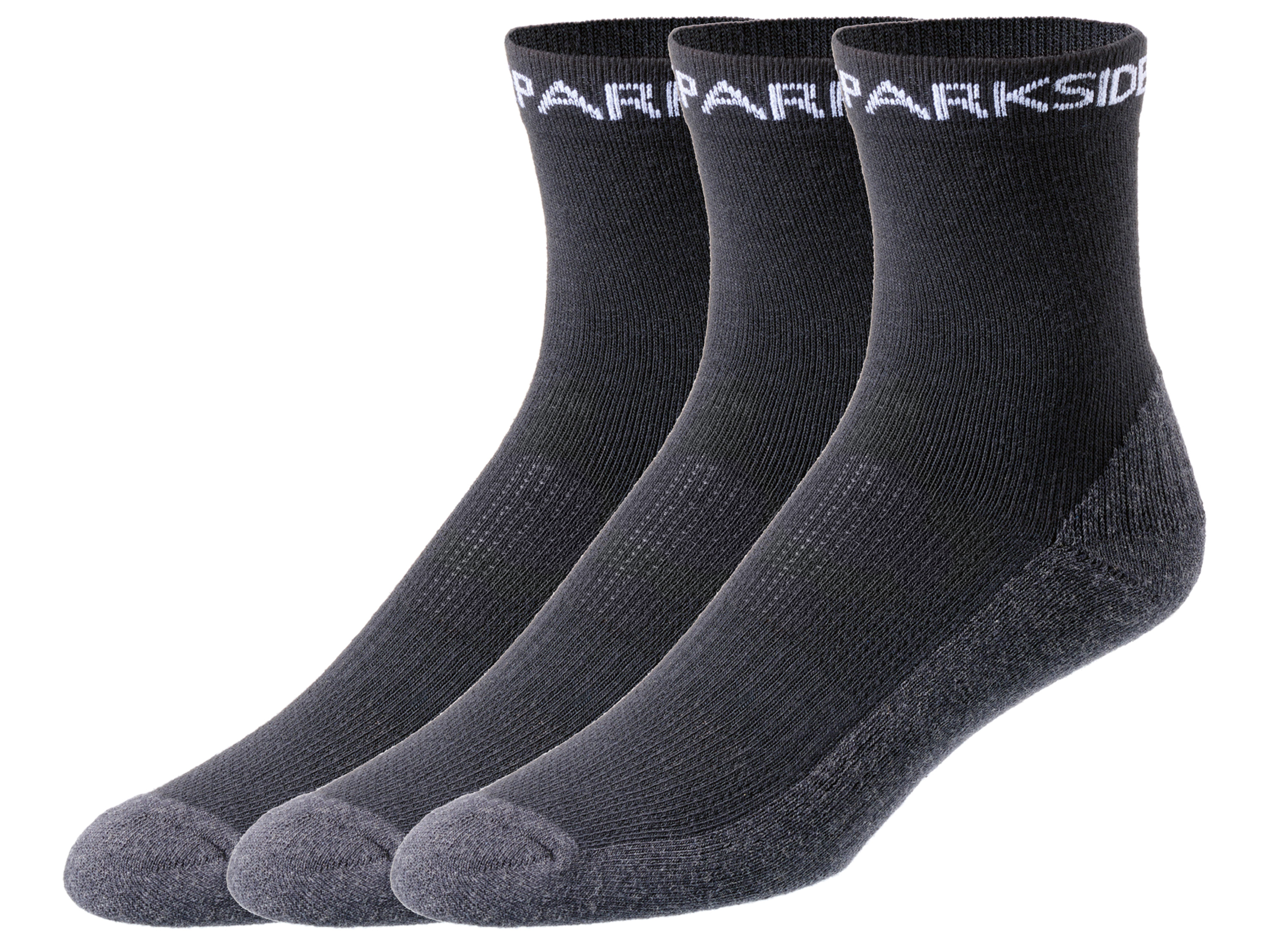 Parkside® Pánské pracovní ponožky, 3 páry (39-42, černá)