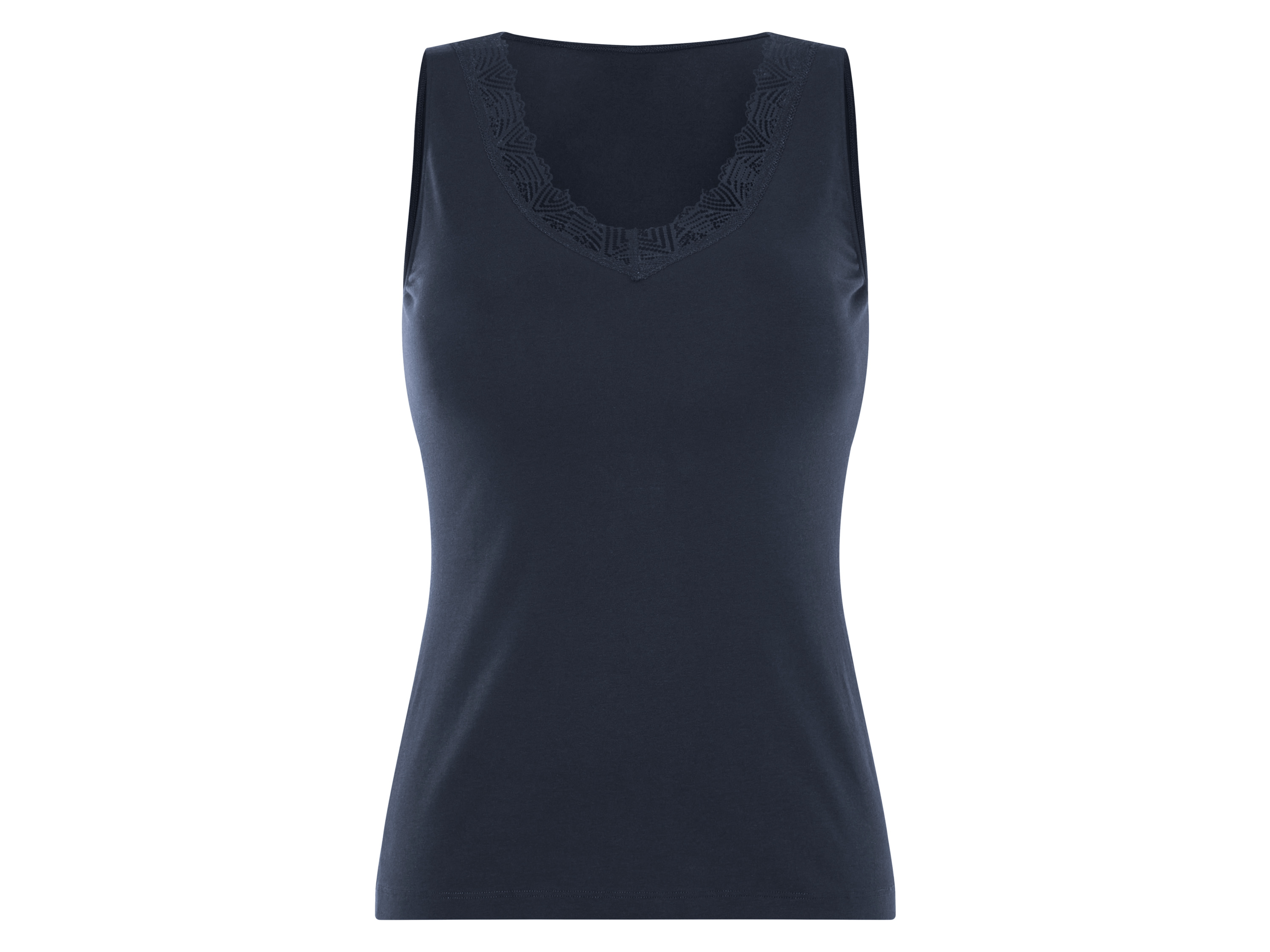 esmara® Dámská košilka s krajkou (navy modrá, S(36/38))