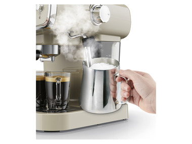 SILVERCREST® KITCHEN TOOLS Espresso kávovar retro 1973 SEML 1050 A1, krémová