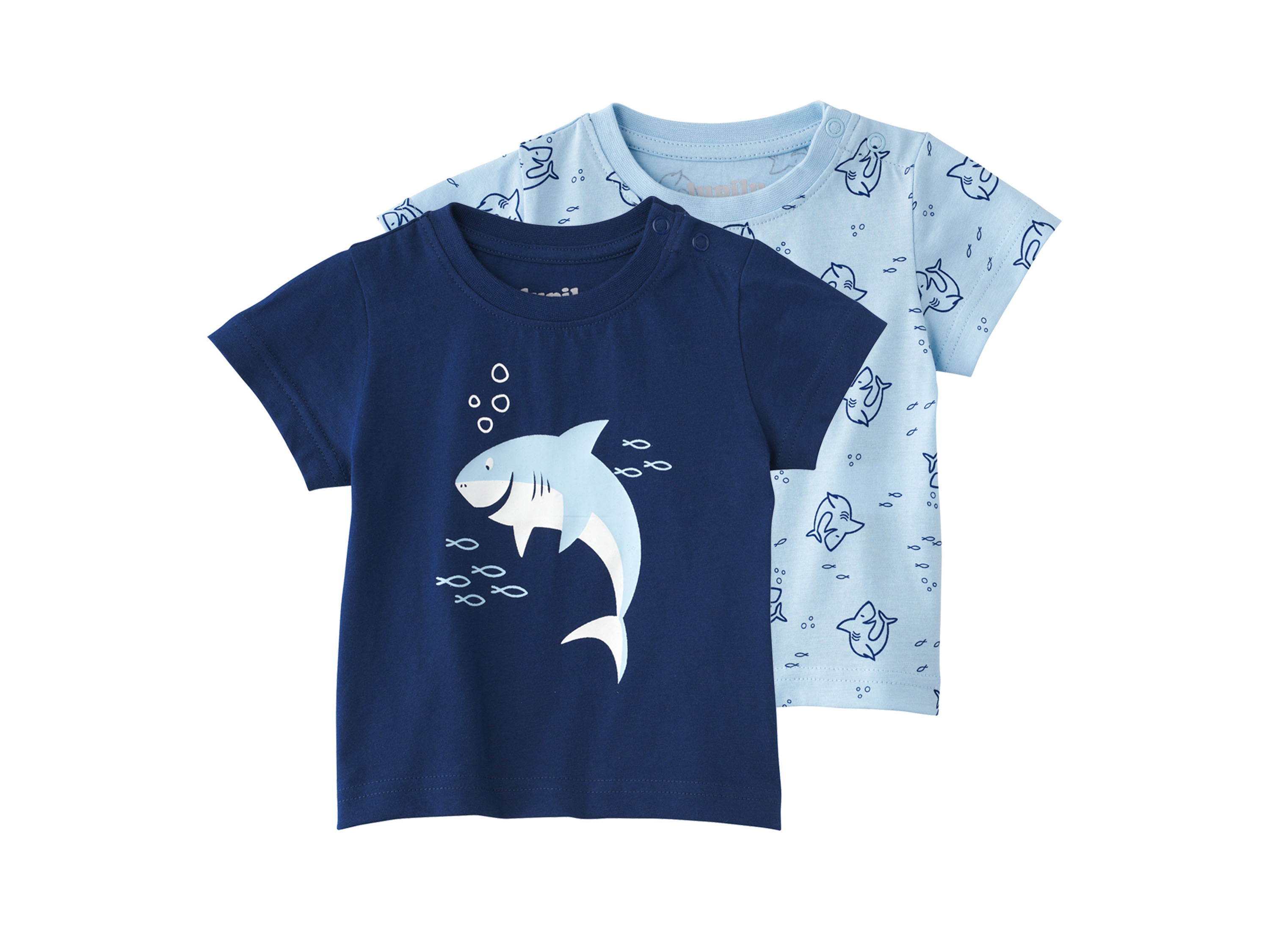 lupilu® Dětské triko, 2 ks (modrá / navy modrá, 86/92)