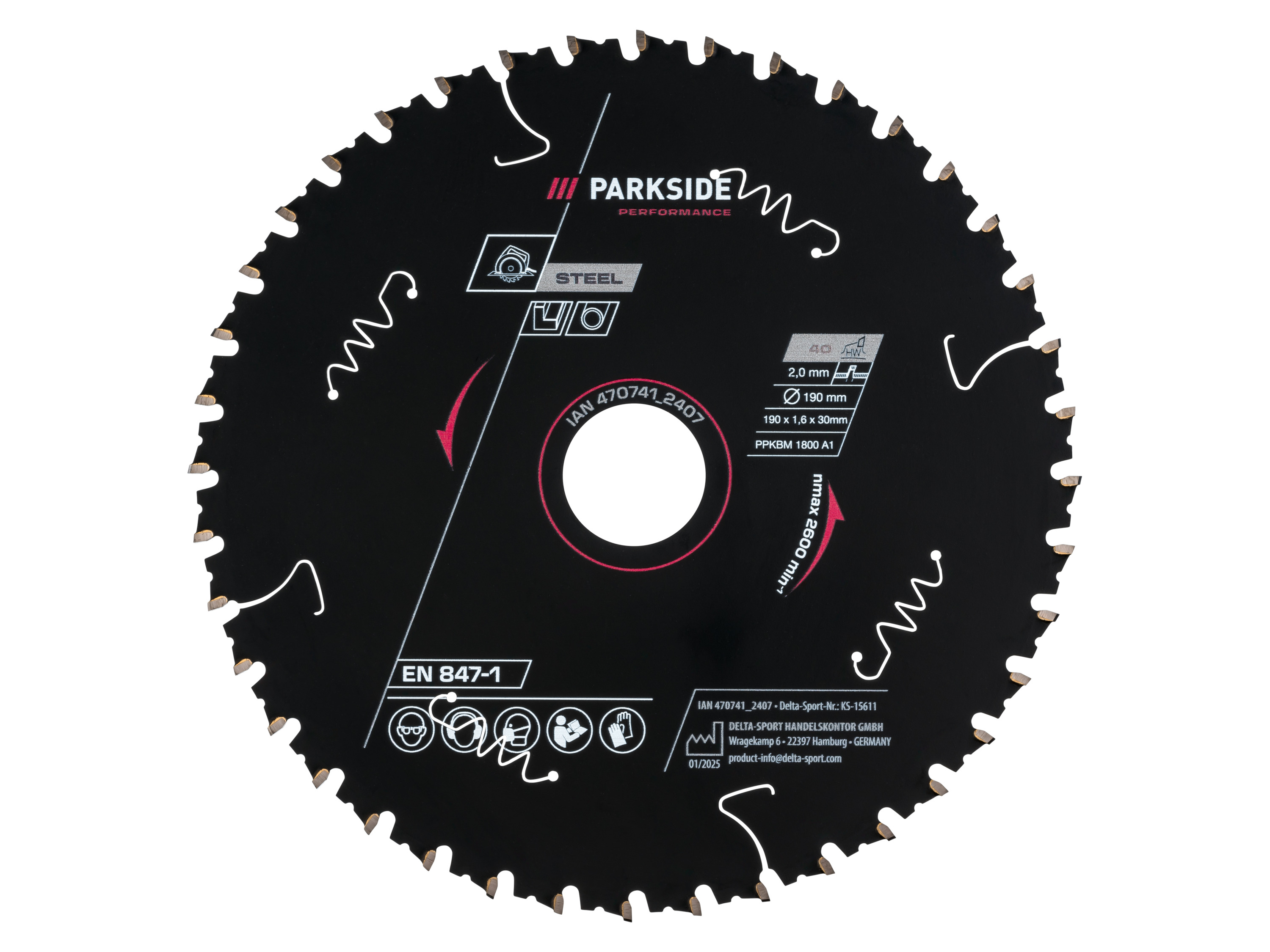 Parkside Performance® Pilový kotouč pro ruční okružní pilu Ppksbs A1 (ocel)