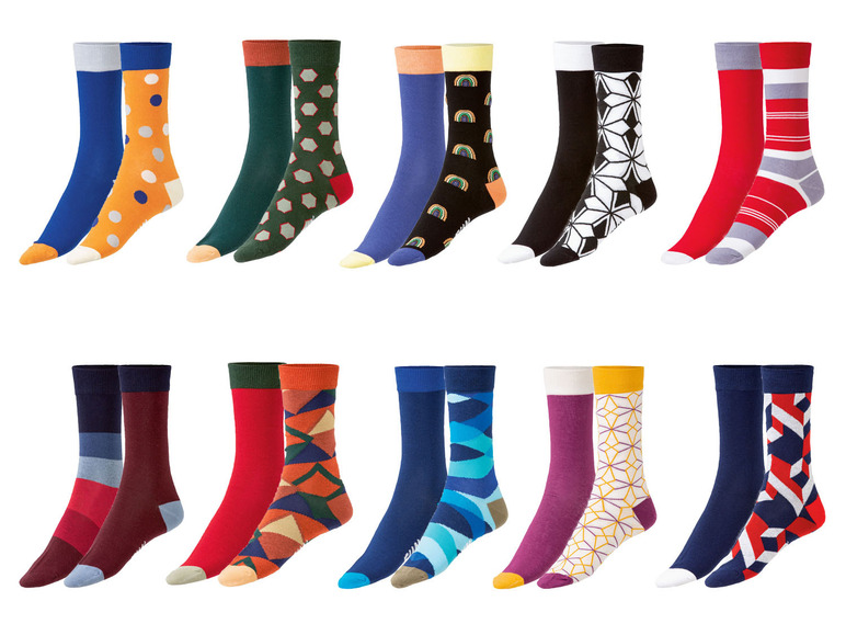  Zobrazit na celou obrazovku Fun Socks Dámské / Pánské ponožky, 2 páry - Obrázek 1