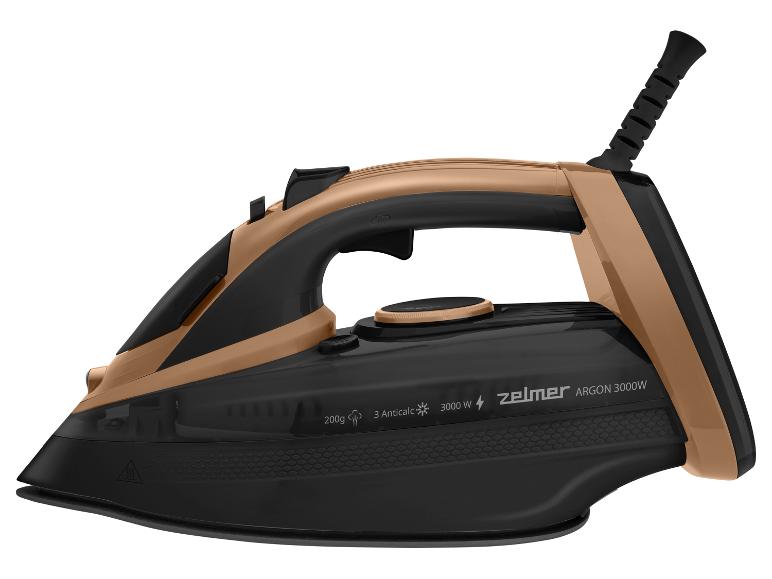 Žehlička Zelmer Argon 3000W: černá a růžovo-zlatá.