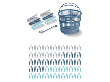 AquaPur Kolíčky na prádlo / Teleskopický košík na kolíčky