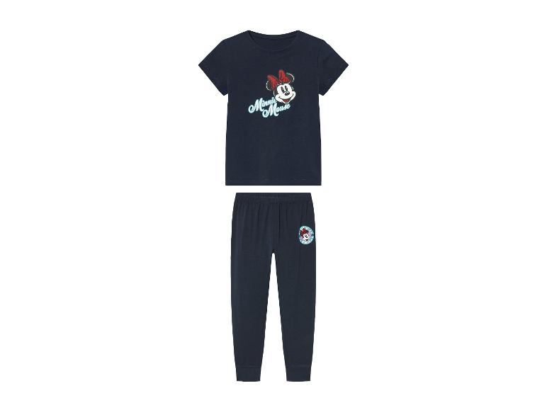Dětské pyžamo Minnie Mouse: tmavě modrý top a kalhoty.