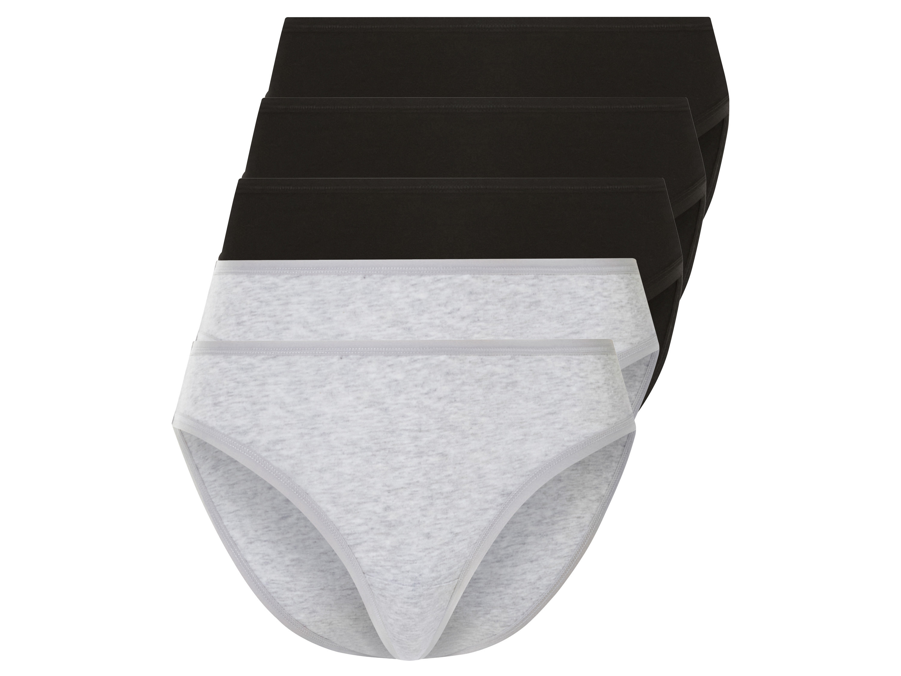 esmara® Dámské kalhotky, 5 kusů (S (36/38), černá/šedá)