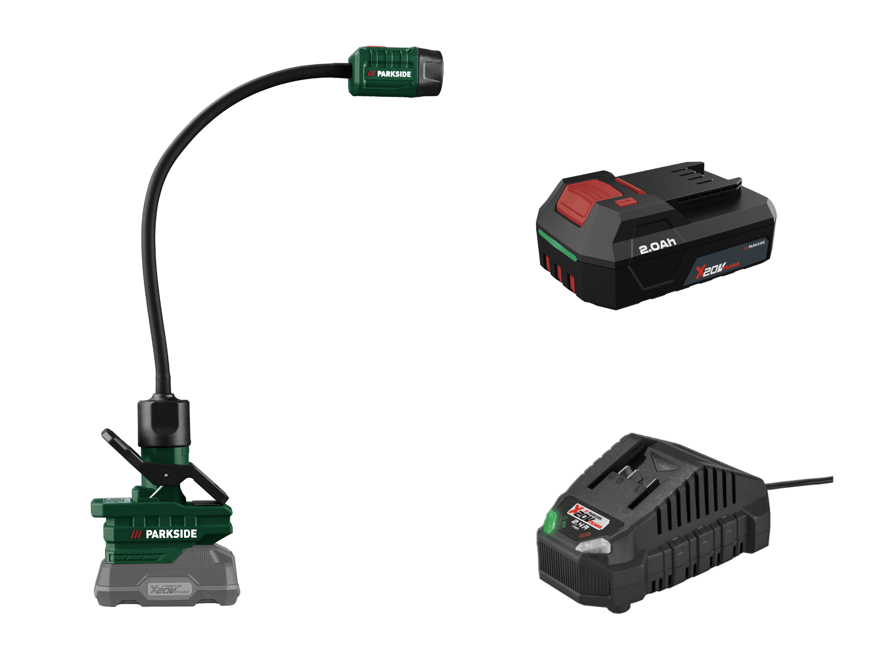 Parkside® Aku bodové LED světlo Plssa 20-Li A1, 2 Ah