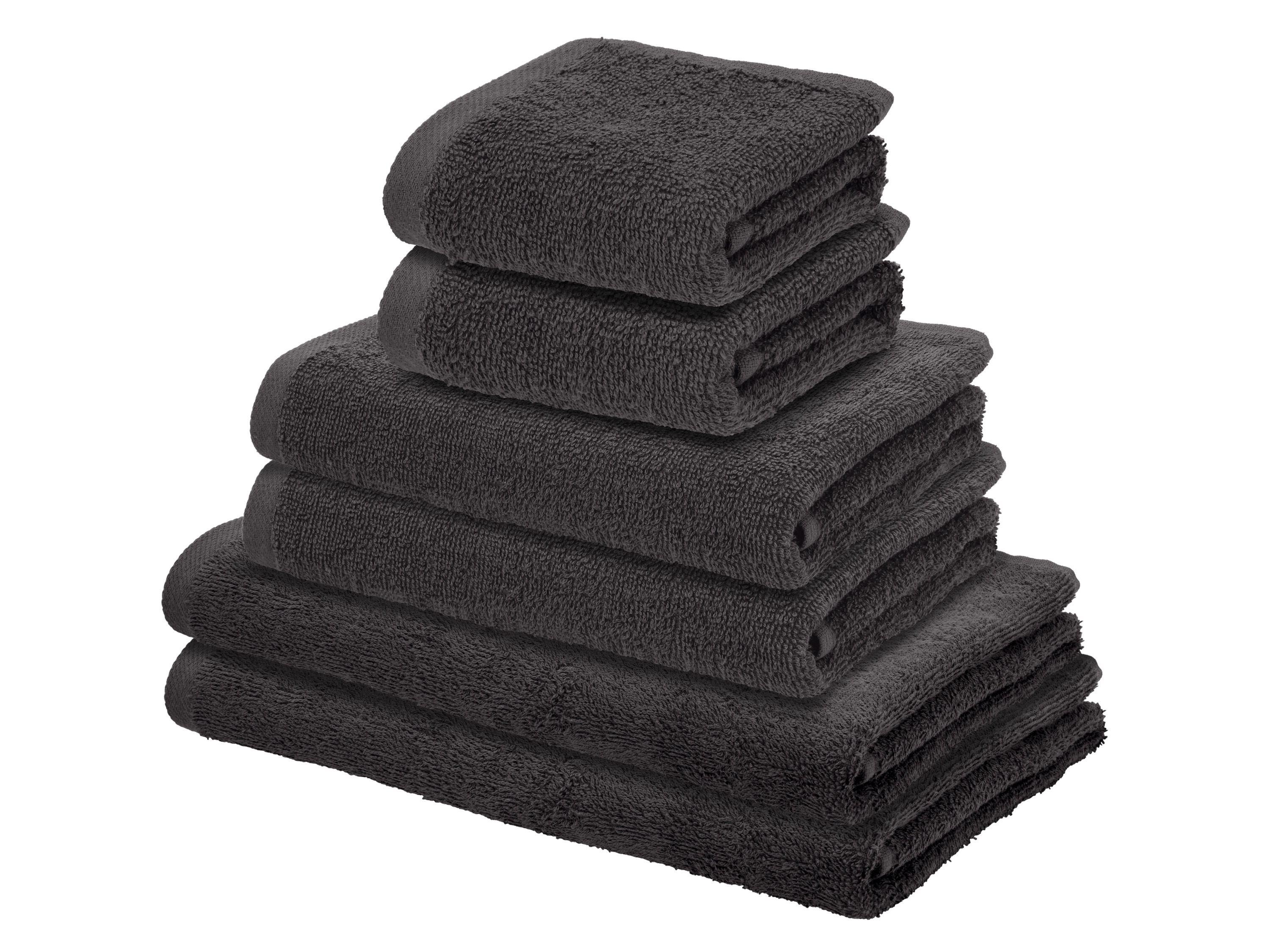 Livarno® Sada froté ručníků, 6dílná (tmavě šedá)
