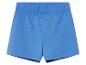 Modré dětské bavlněné šortky.