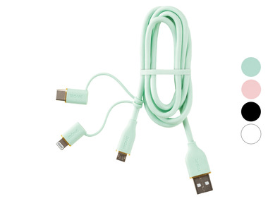TRONIC Nabíjecí a datový kabel 3 v 1, USB-A na USB-C, MicroUSB