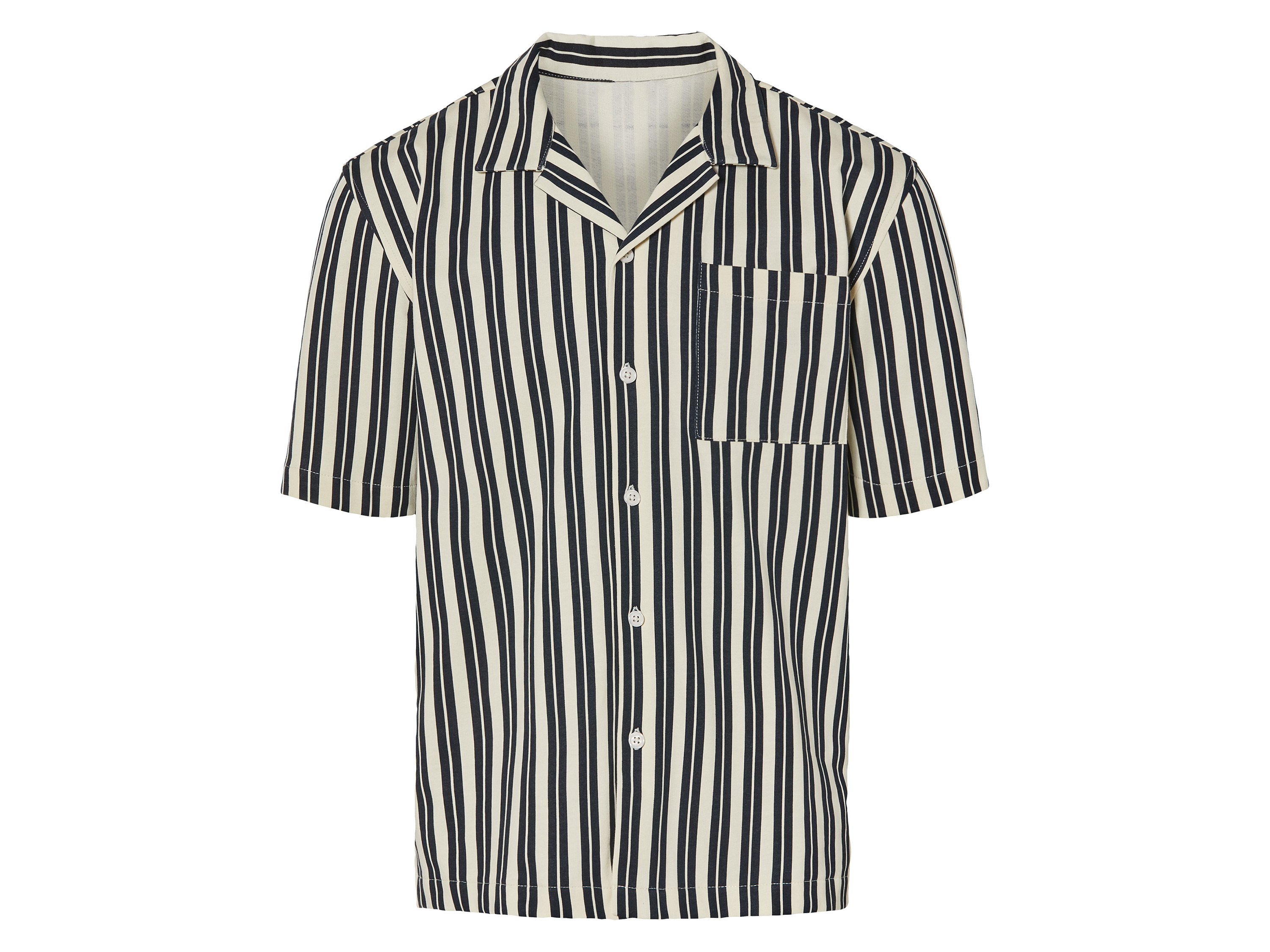 Livergy® Pánská košile (S (37/38), navy modrá / krémová)