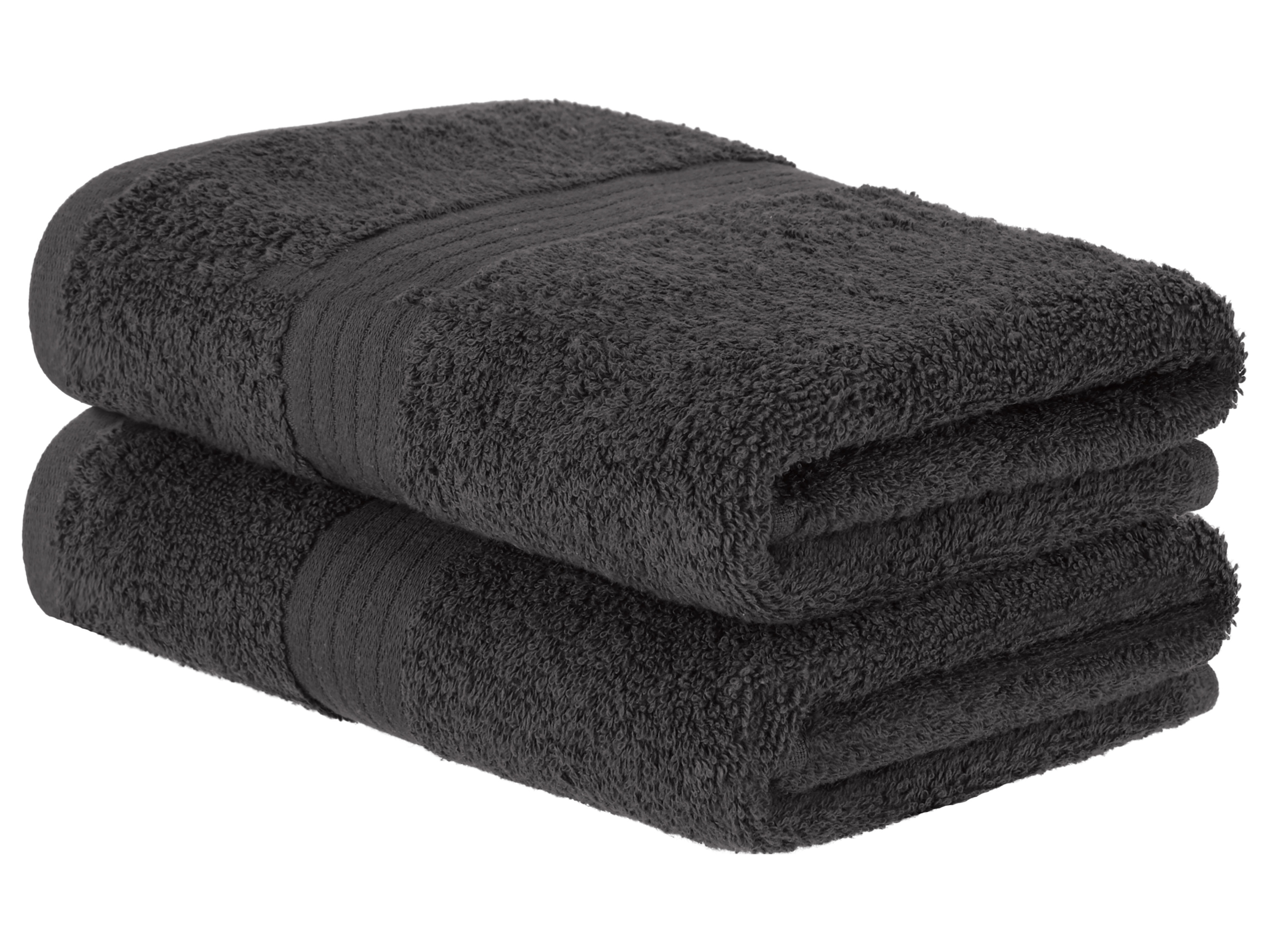 Livarno home Froté ručník, 50 x 100 cm, 500 g/m², 2 kusy (tmavě šedá)