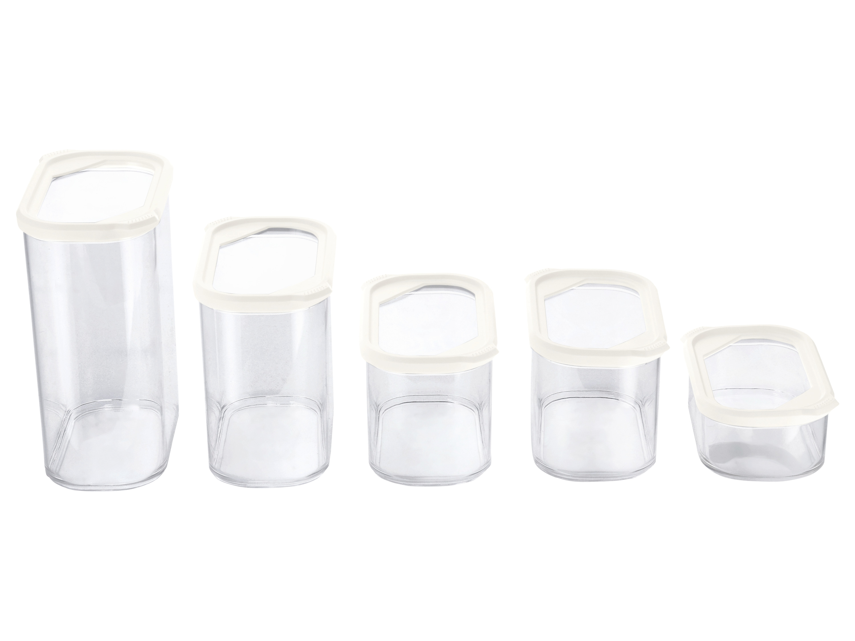 Silvercrest® Sada potravinových dóz (Sada 4 velikostí/bílá)