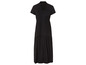 Černé maxi šaty s krátkým rukávem a výstřihem do V.