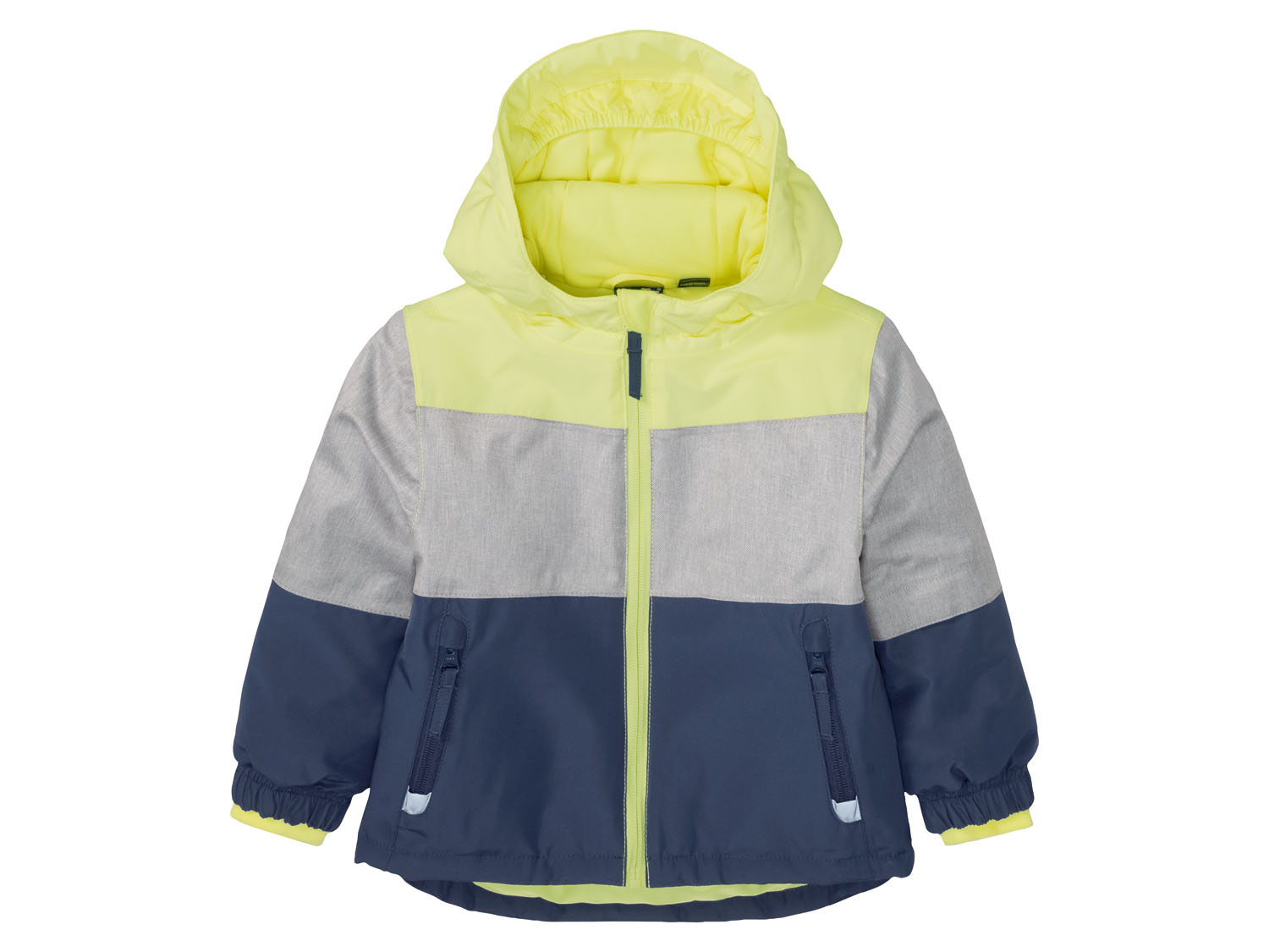 lupilu® Chlapecká lyžařská bunda (86/92, navy modrá / šedá / limetková)