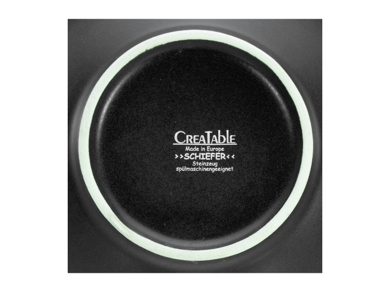 Tmavé kameninové talíře a mísy CreateTable Schiefer.