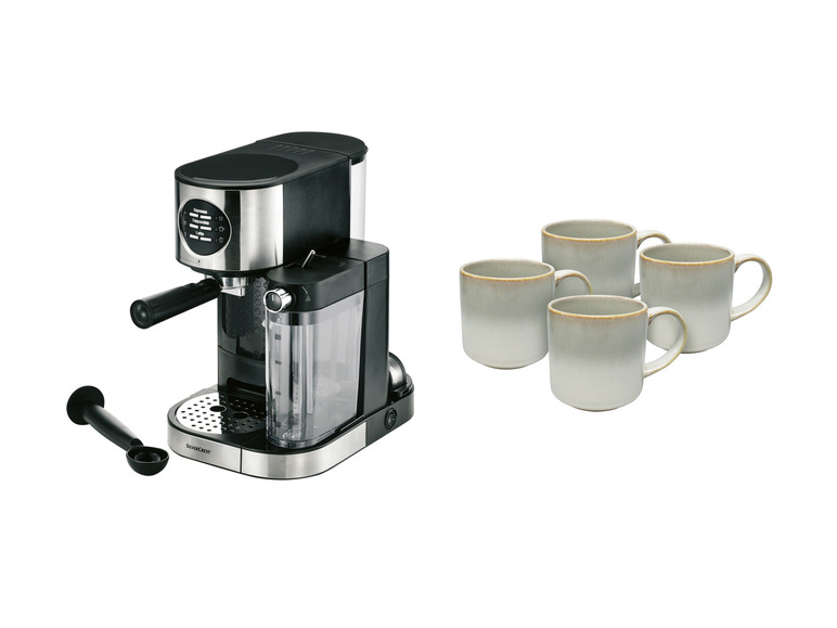  Zobrazit na celou obrazovku Sada espresso kávovaru s napěňovačem mléka SEMM 1470 a 4 hrnků na kávu - Obrázek 1
