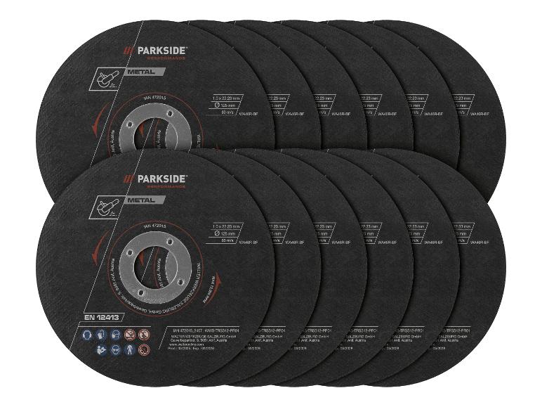 Řezné kotouče Parkside: kov, 125 mm.
