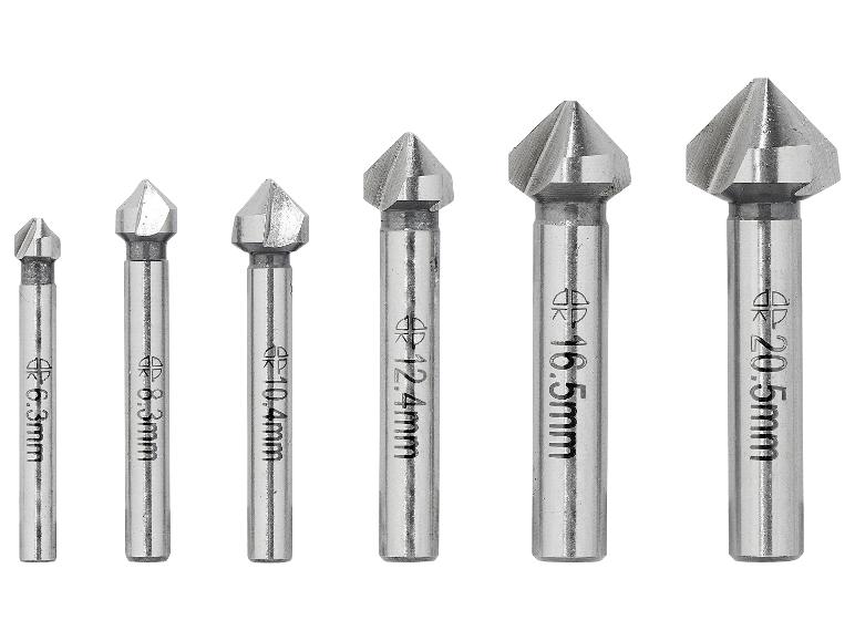 Sada 6 záhlubníků různých velikostí