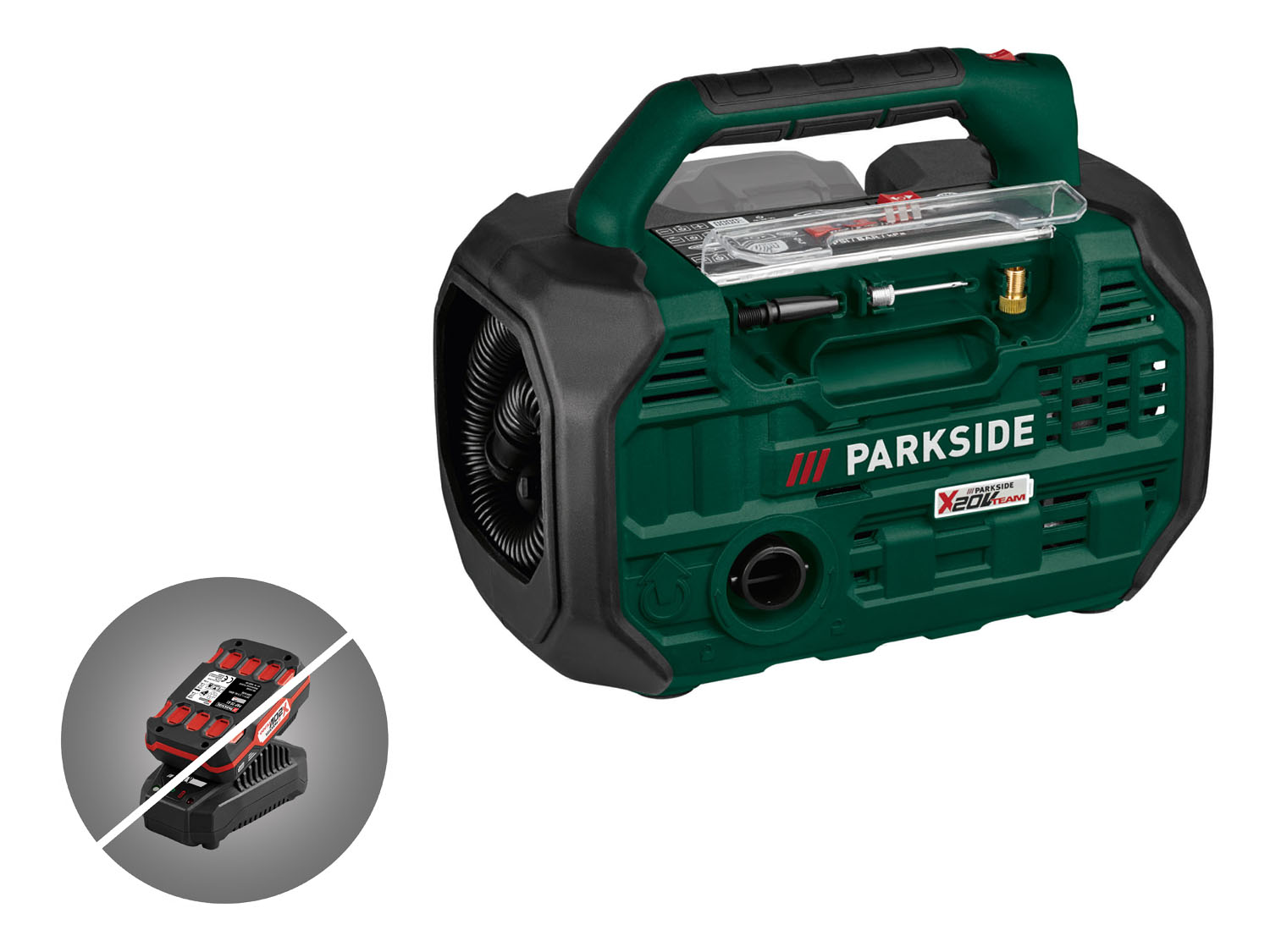 PARKSIDE® Aku kompresor a pumpa 20 V PKA 20-Li B2 – bez akumulátoru a nabíječky